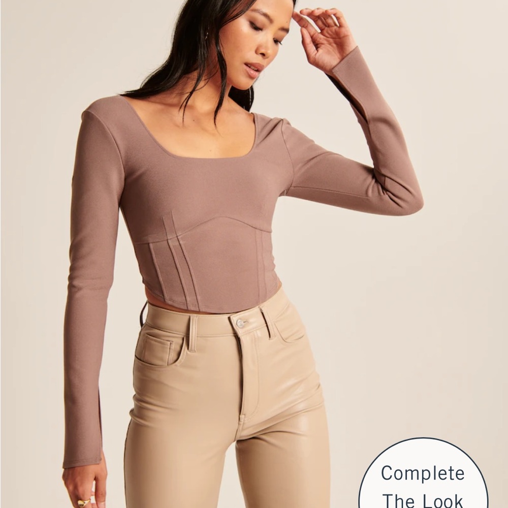 BRAND NEW Abercrombie Corset Long Sleeve Top
